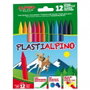 Alpino Estuche de 12 Ceras Plásticas PlastiAlpino Surtidas